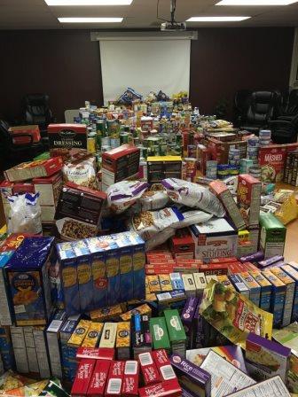 NAIOP Members collect food for a Thanksgiving Food Drive benefiting San Diego Youth Services