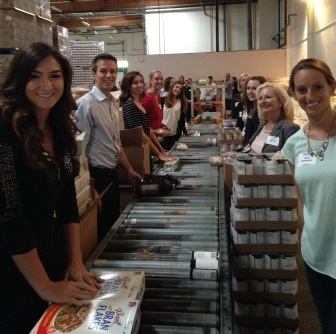 NAIOP Members participating in packaging at the San Diego Food Bank