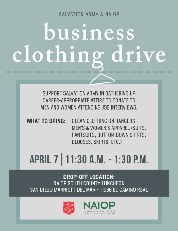 Business Clothing Drive POSTPONED - Naiop San Diego